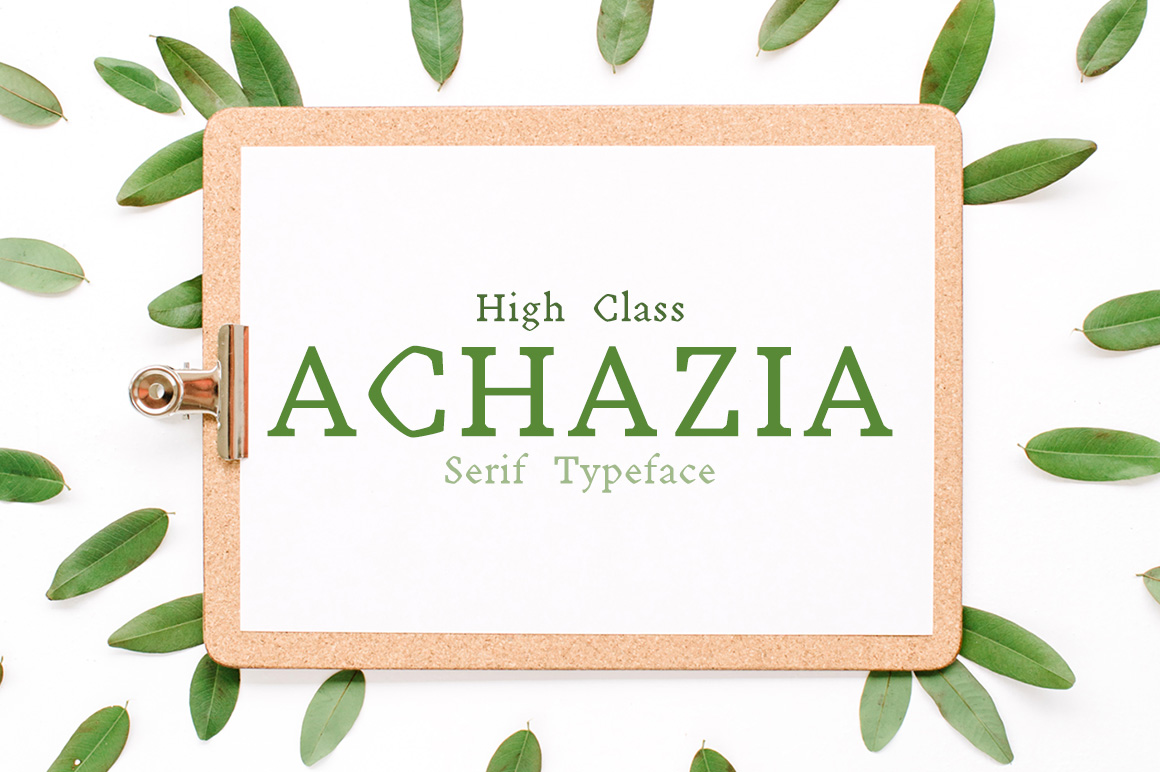 Achazia: A Decorative Serif Font Family with Modern Character