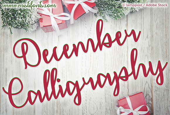 December Calligraphy: A Festive Font for Elegant Holiday Projects