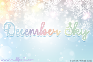 December Sky: A Festive Monoline Script Font for Your Craft and Design Projects
