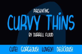 The Charm of Curvy Thins: A Hand-Drawn Font for Expressive Cartoon Lettering