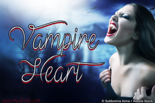 Vampire Heart: A Fangtastic Script Font for Creative Projects